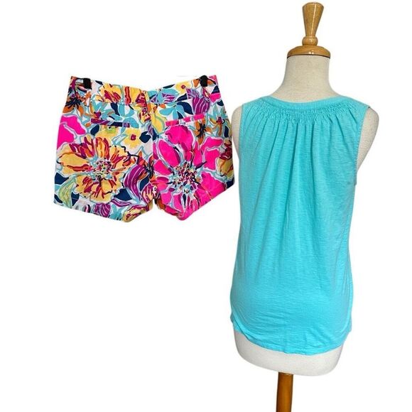 Lilly Pulitzer Callahan Shorts | Henley Tank - Picture 2 of 11